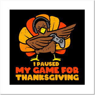 Happy Thanksgiving Gamer Turkey Video Game Lovers Kids Boys Posters and Art